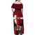 Personalized Denmark Cycling Family Matching Off Shoulder Maxi Dress and Hawaiian Shirt Sporty Style Red - Wonder Print Shop