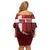 Personalized Denmark Cycling Family Matching Off Shoulder Short Dress and Hawaiian Shirt Sporty Style Red - Wonder Print Shop
