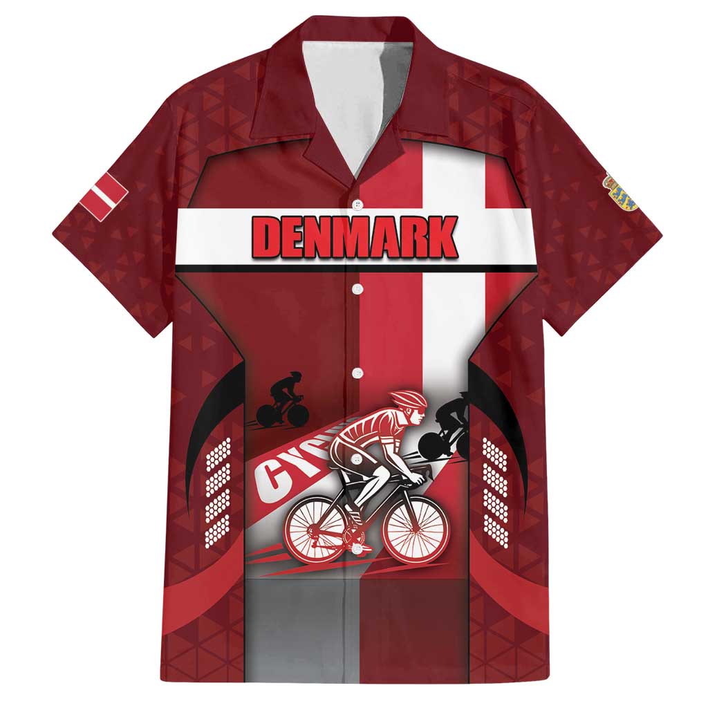 Personalized Denmark Cycling Family Matching Puletasi and Hawaiian Shirt Sporty Style Red - Wonder Print Shop