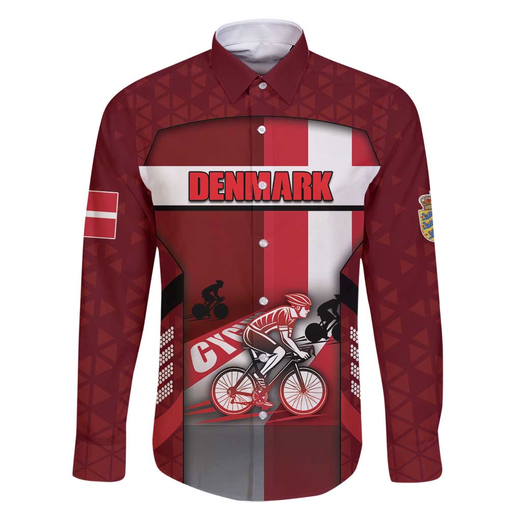 Personalized Denmark Cycling Family Matching Puletasi and Hawaiian Shirt Sporty Style Red - Wonder Print Shop