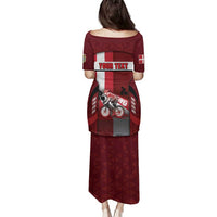 Personalized Denmark Cycling Family Matching Puletasi and Hawaiian Shirt Sporty Style Red - Wonder Print Shop