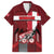 Personalized Denmark Cycling Family Matching Short Sleeve Bodycon Dress and Hawaiian Shirt Sporty Style Red - Wonder Print Shop