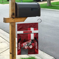 Denmark Cycling Garden Flag Sporty Style Red - Wonder Print Shop