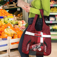 Denmark Cycling Grocery Bag Sporty Style Red - Wonder Print Shop