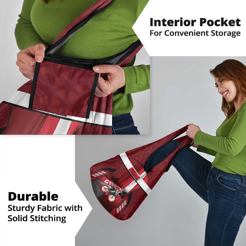 Denmark Cycling Grocery Bag Sporty Style Red - Wonder Print Shop
