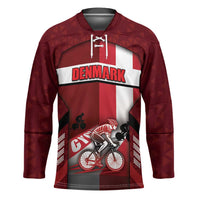 Personalized Denmark Cycling Hockey Jersey Sporty Style Red - Wonder Print Shop