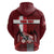 Personalized Denmark Cycling Hoodie Sporty Style Red - Wonder Print Shop