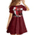 Personalized Denmark Cycling Kid Short Sleeve Dress Sporty Style Red - Wonder Print Shop