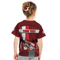 Personalized Denmark Cycling Kid T Shirt Sporty Style Red - Wonder Print Shop