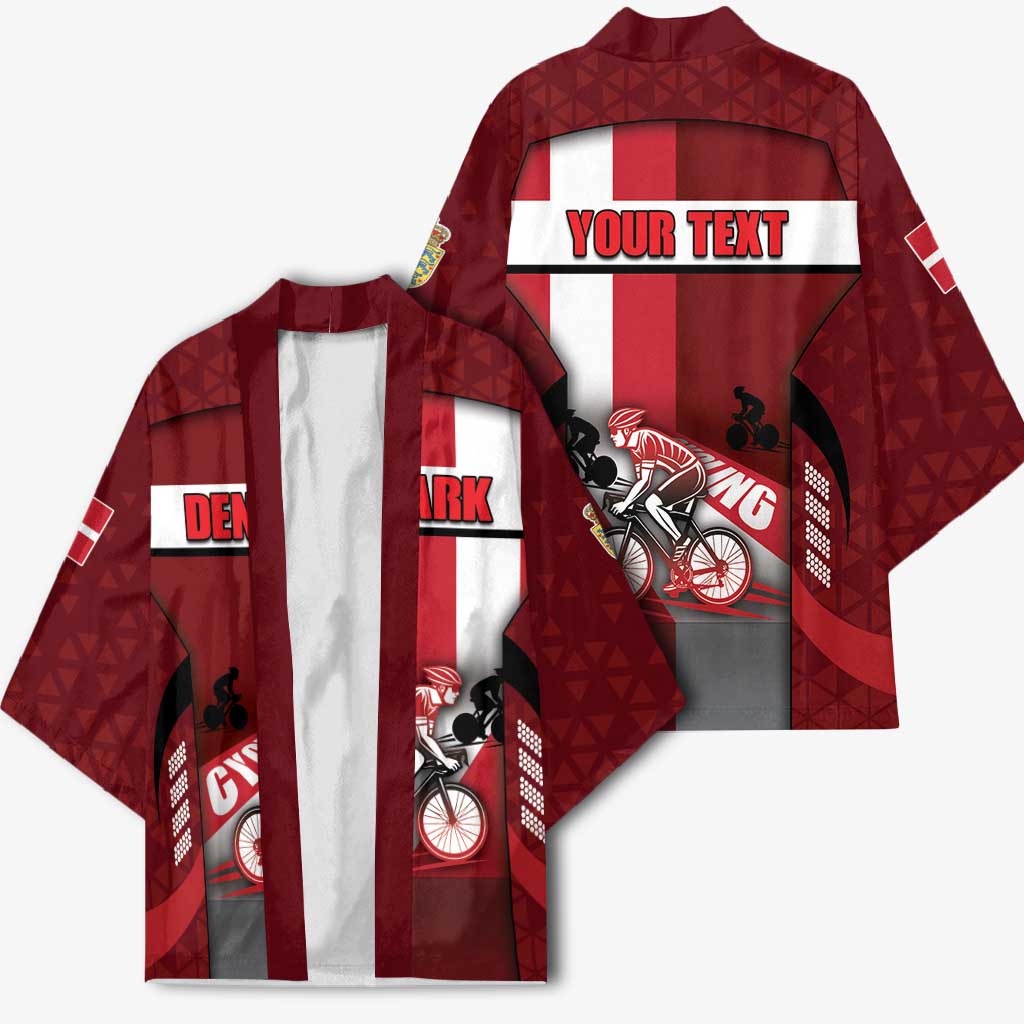 Personalized Denmark Cycling Kimono Sporty Style Red - Wonder Print Shop