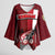 Personalized Denmark Cycling Kimono Sleeve Blouse Sporty Style Red - Wonder Print Shop