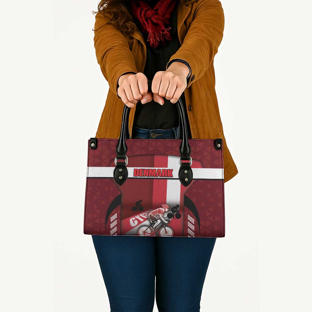 Denmark Cycling Leather Bag Sporty Style Red - Wonder Print Shop