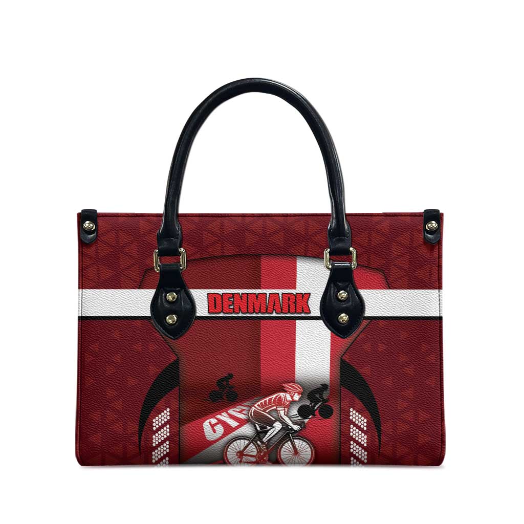 Denmark Cycling Leather Bag Sporty Style Red - Wonder Print Shop