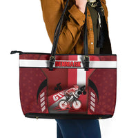 Denmark Cycling Leather Tote Bag Sporty Style Red - Wonder Print Shop
