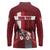 Personalized Denmark Cycling Long Sleeve Polo Shirt Sporty Style Red - Wonder Print Shop
