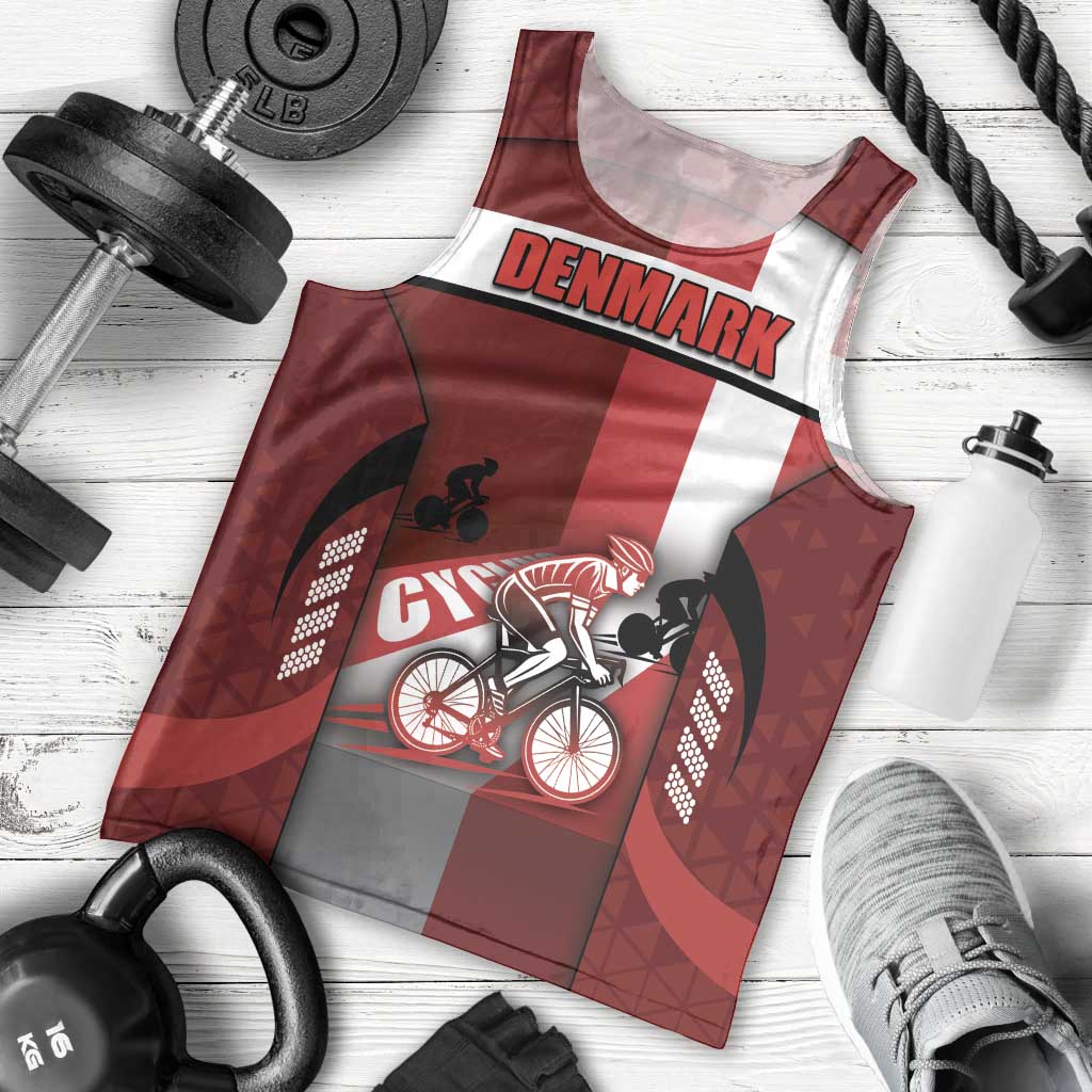 Personalized Denmark Cycling Men Tank Top Sporty Style Red - Wonder Print Shop