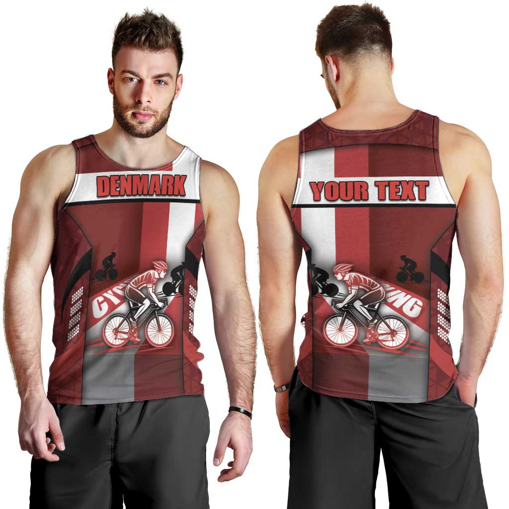 Personalized Denmark Cycling Men Tank Top Sporty Style Red - Wonder Print Shop