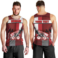 Personalized Denmark Cycling Men Tank Top Sporty Style Red - Wonder Print Shop