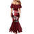 Personalized Denmark Cycling Mermaid Dress Sporty Style Red - Wonder Print Shop