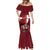 Personalized Denmark Cycling Mermaid Dress Sporty Style Red - Wonder Print Shop