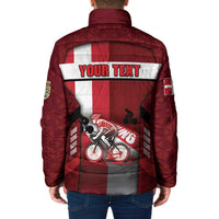 Personalized Denmark Cycling Padded Jacket Sporty Style Red - Wonder Print Shop