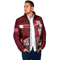 Personalized Denmark Cycling Padded Jacket Sporty Style Red - Wonder Print Shop