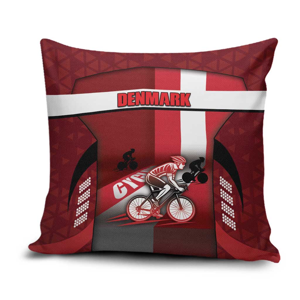Denmark Cycling Pillow Cover Sporty Style Red - Wonder Print Shop
