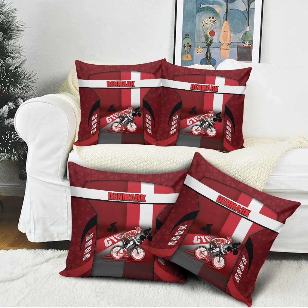 Denmark Cycling Pillow Cover Sporty Style Red - Wonder Print Shop