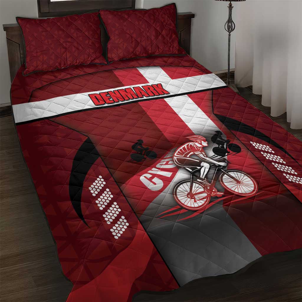 Denmark Cycling Quilt Bed Set Sporty Style Red - Wonder Print Shop