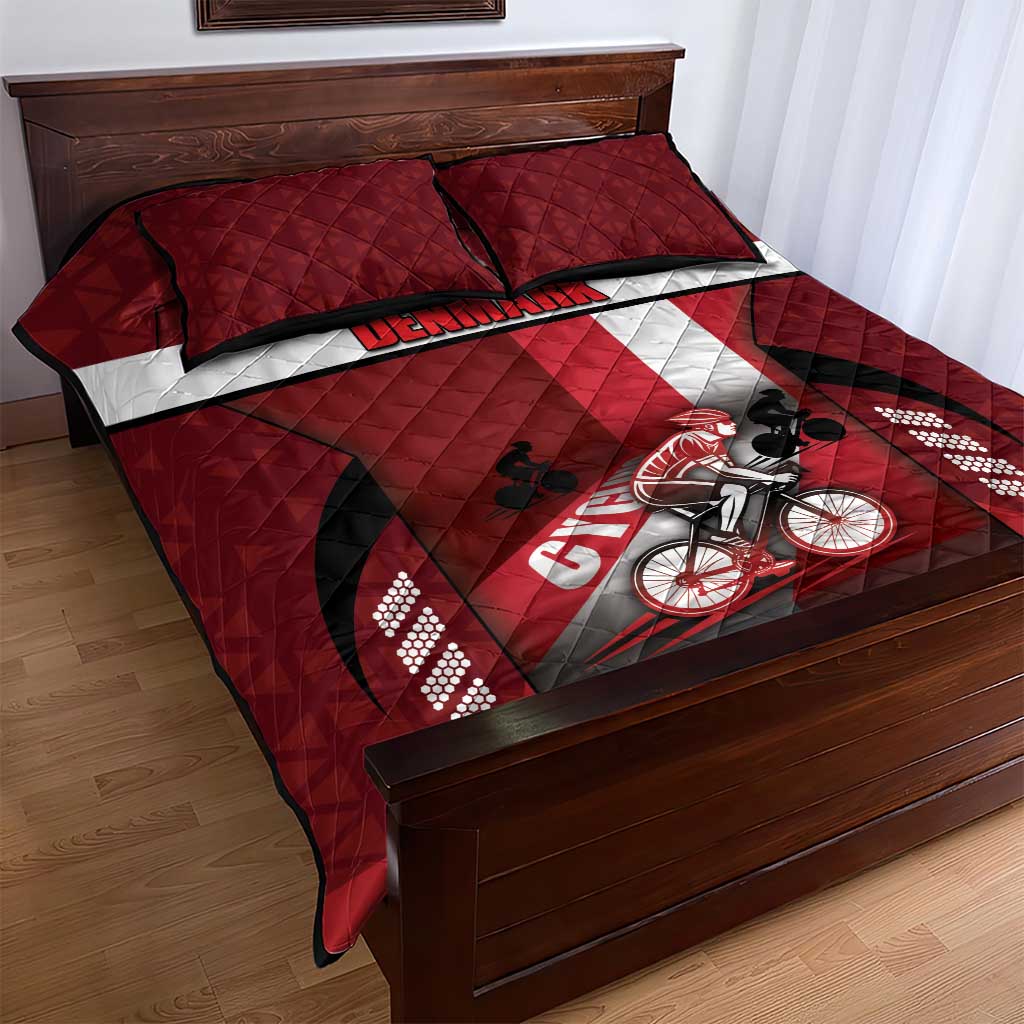 Denmark Cycling Quilt Bed Set Sporty Style Red - Wonder Print Shop