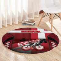 Denmark Cycling Round Carpet Sporty Style Red - Wonder Print Shop