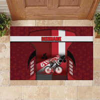 Denmark Cycling Rubber Doormat Sporty Style Red - Wonder Print Shop