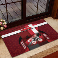 Denmark Cycling Rubber Doormat Sporty Style Red - Wonder Print Shop
