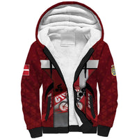 Personalized Denmark Cycling Sherpa Hoodie Sporty Style Red - Wonder Print Shop