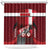 Denmark Cycling Shower Curtain Sporty Style Red - Wonder Print Shop