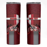 Personalized Denmark Cycling Skinny Tumbler Sporty Style Red - Wonder Print Shop