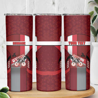 Personalized Denmark Cycling Skinny Tumbler Sporty Style Red - Wonder Print Shop