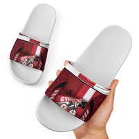 Denmark Cycling Slide Sandals Sporty Style Red - Wonder Print Shop
