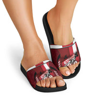 Denmark Cycling Slide Sandals Sporty Style Red - Wonder Print Shop