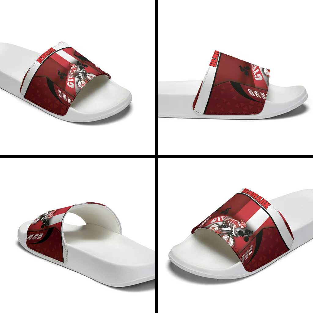 Denmark Cycling Slide Sandals Sporty Style Red - Wonder Print Shop