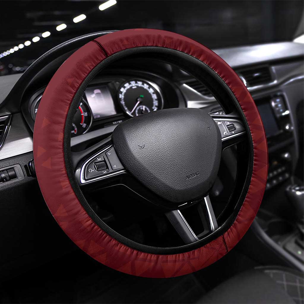 Denmark Cycling Steering Wheel Cover Sporty Style Red - Wonder Print Shop