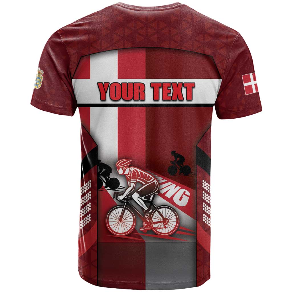 Personalized Denmark Cycling T Shirt Sporty Style Red - Wonder Print Shop