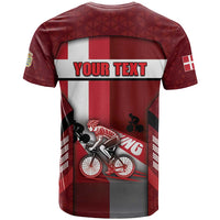 Personalized Denmark Cycling T Shirt Sporty Style Red - Wonder Print Shop