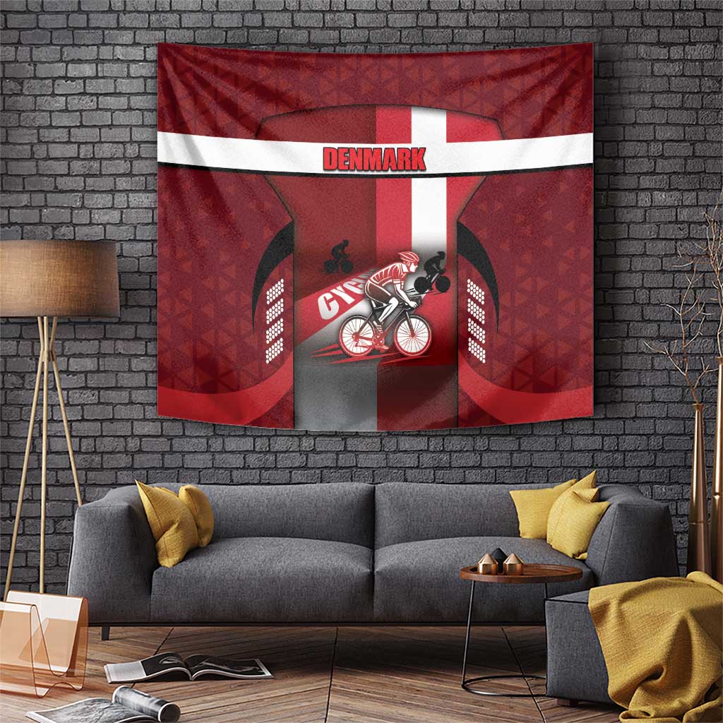 Denmark Cycling Tapestry Sporty Style Red - Wonder Print Shop