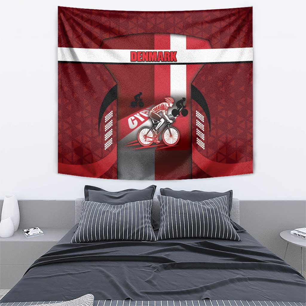 Denmark Cycling Tapestry Sporty Style Red - Wonder Print Shop