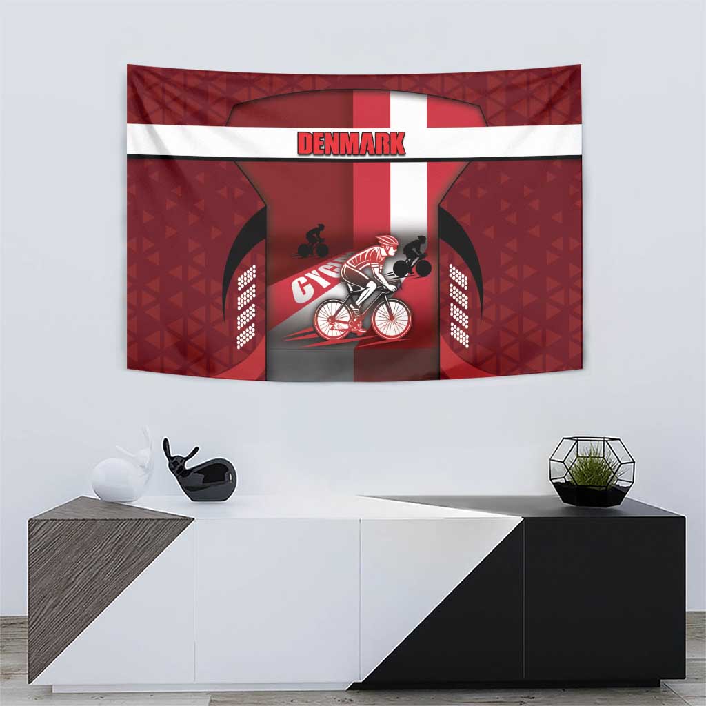 Denmark Cycling Tapestry Sporty Style Red - Wonder Print Shop