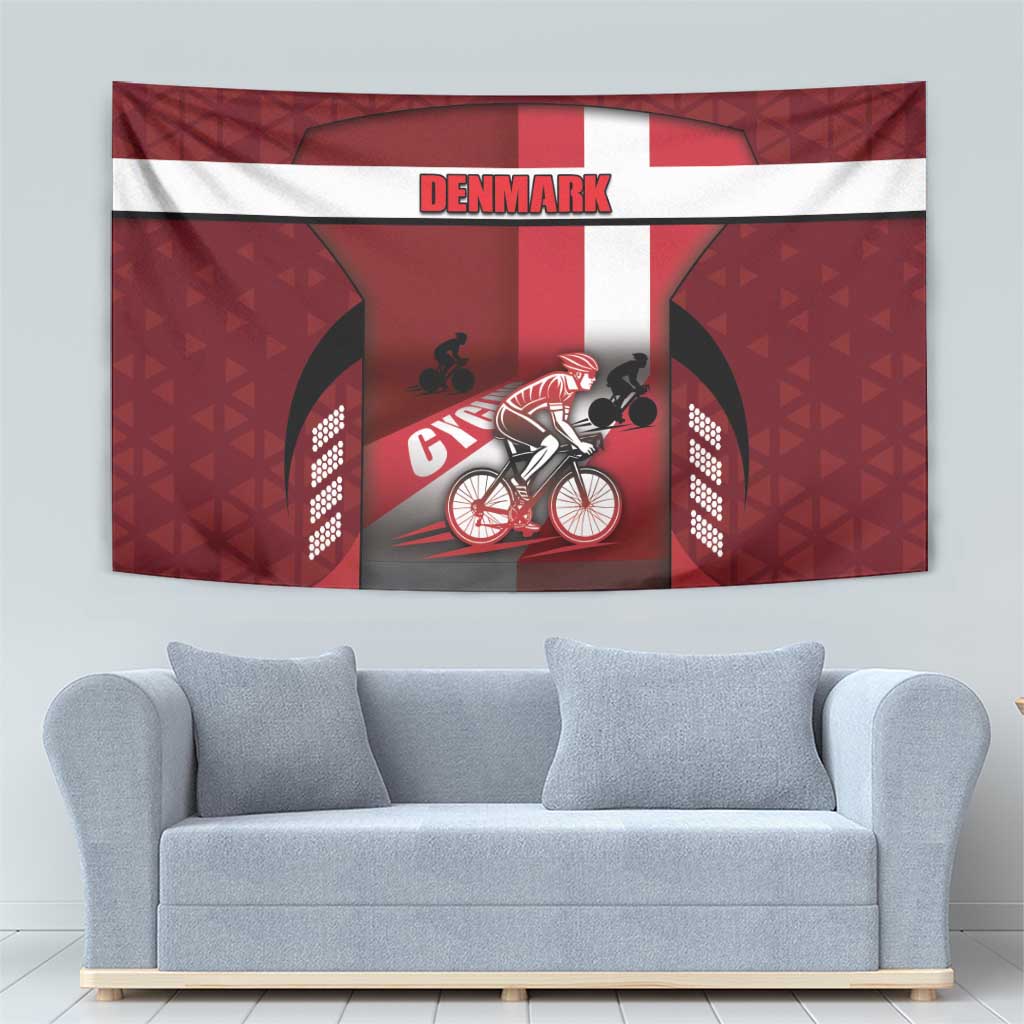 Denmark Cycling Tapestry Sporty Style Red - Wonder Print Shop