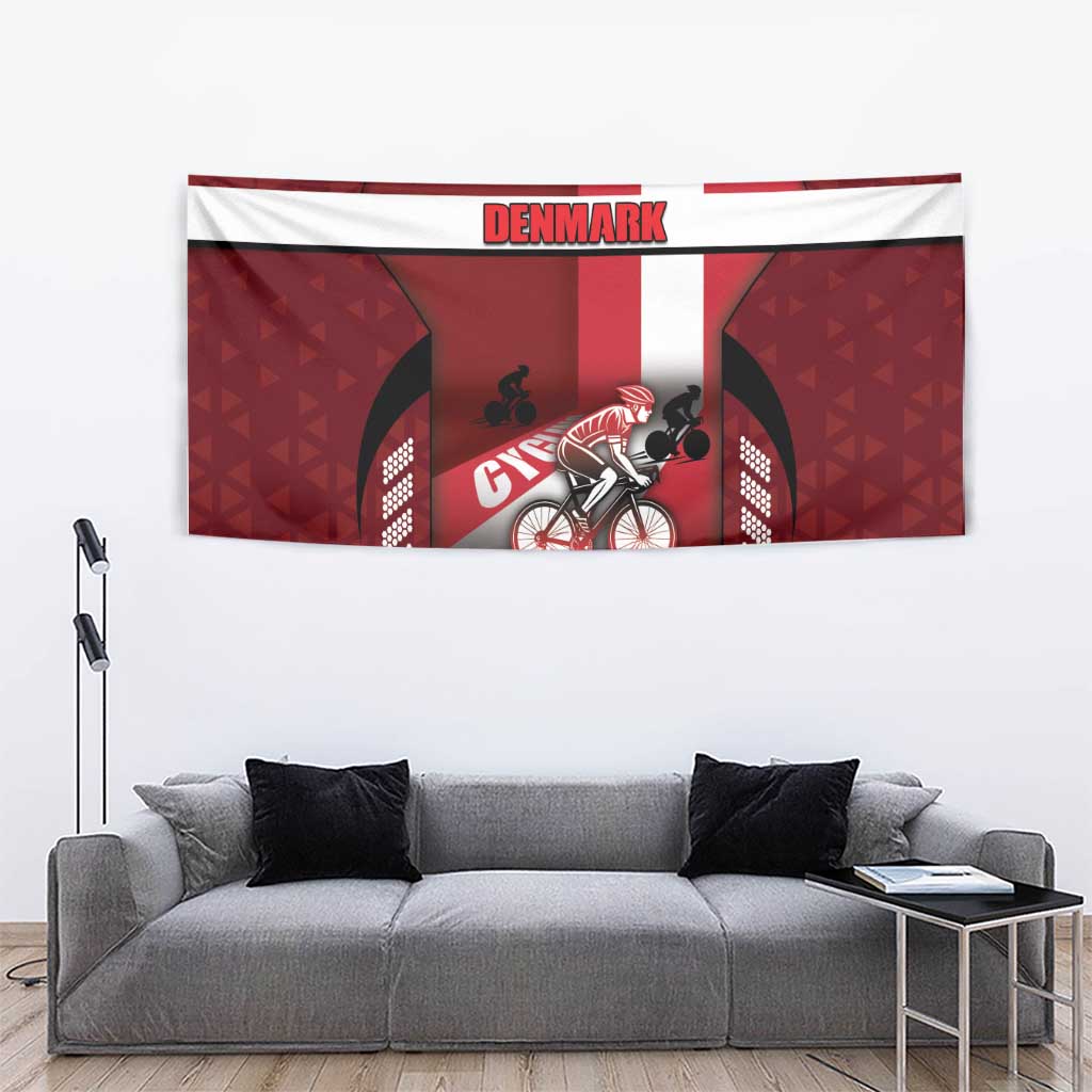 Denmark Cycling Tapestry Sporty Style Red - Wonder Print Shop