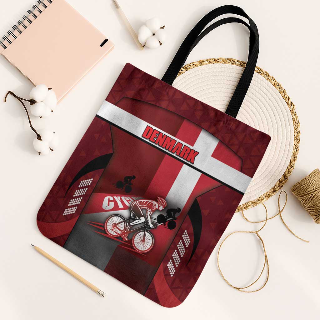 Denmark Cycling Tote Bag Sporty Style Red - Wonder Print Shop