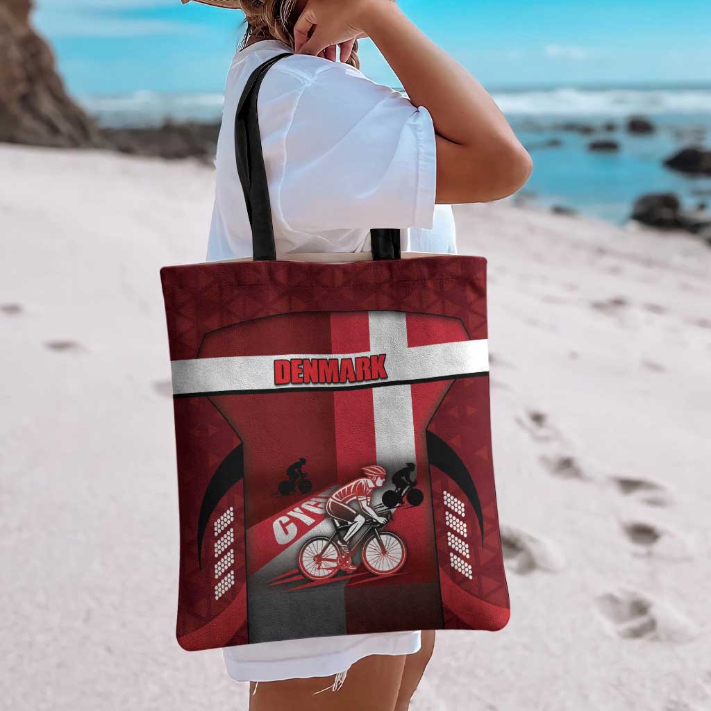 Denmark Cycling Tote Bag Sporty Style Red - Wonder Print Shop
